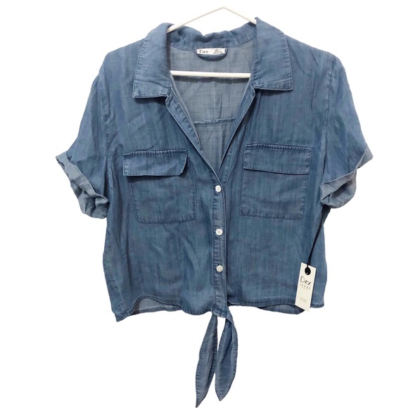 🆕 Dex Tied Denim Shirt Blue size L - Picture 2 of 6